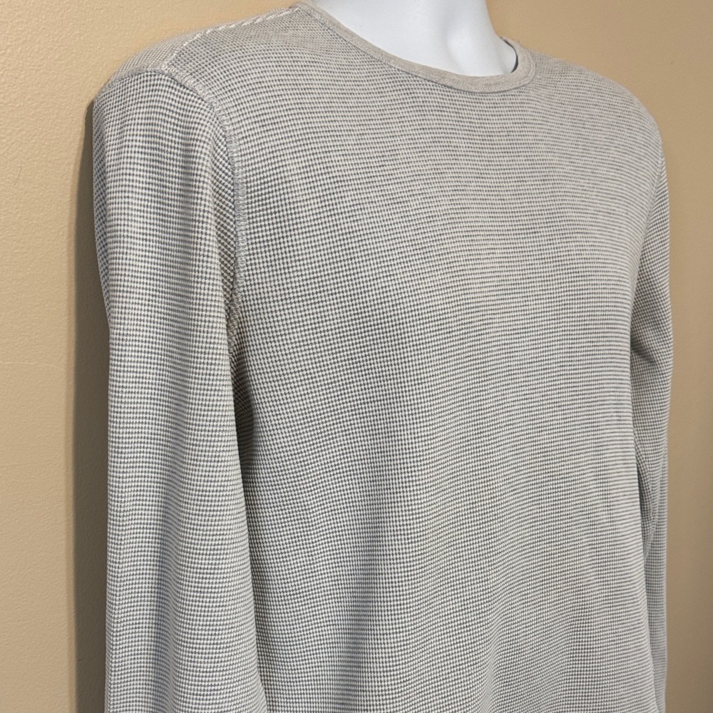 Hugo Boss Men's Long Sleeve Crewneck Thermal Tee in Light Blue. Size Large - Picture 4 of 10